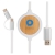 3-in-1 Kabel mit 5W Bambus Wireless Charger wit