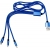 3-in-1 Ladekabel aus Nylon Felix kobaltblauw