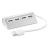 4 Port USB Hub mat zilver