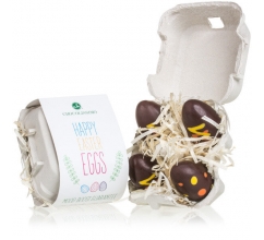 Happy Eggs Quartet - Chocolade paaseitjes Chocolade paasfiguurtjes bedrucken