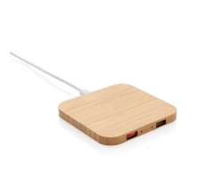 5W-Wireless-Charger aus Bambus mit USB bedrucken
