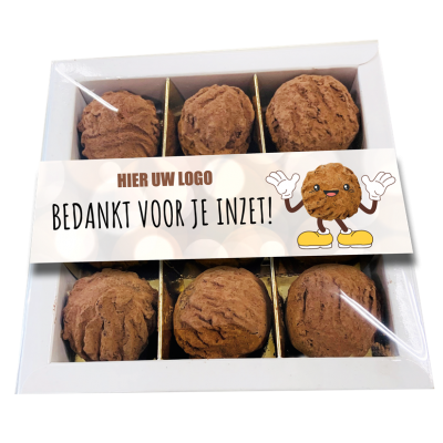 Bild des Werbegeschenks:9 heerlijke roomtruffels in geschenkdoos (incl. banderol)