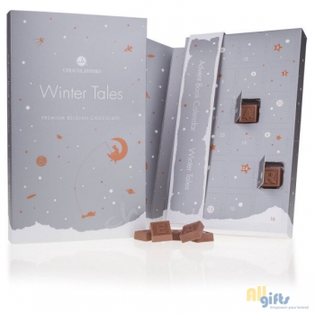 Bild des Werbegeschenks:Adventskalender - Winter Tales ChocoTelegram - Chocolade Adventskalender