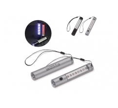 Aluminium Taschenlampe mit Magnet, 5+8 LED´s bedrucken