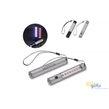 Bild des Werbegeschenks:Aluminium Taschenlampe mit Magnet, 5+8 LED´s