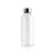 Auslaufsichere Trinkflasche mit Metalldeckel transparant