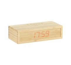 Bamboo Alarm Clock with Wireless Charger Ladegerät bedrucken