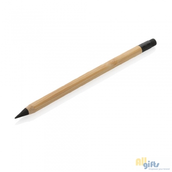 Bild des Werbegeschenks:Bambus Infinity-Stift mit Radiergummi