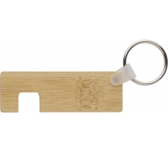 Bambus-Schlüsselanhänger mit Telefonhalterung bedrucken