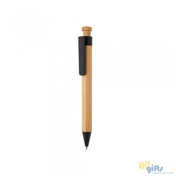 Bild des Werbegeschenks:Bambus Stift mit Wheatstraw-Clip
