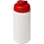 Baseline 500 ml gerecyclede drinkfles met klapdeksel wit/rood