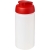 Baseline® Plus grip 500 ml Sportflasche mit Klappdeckel transparant/rood