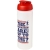 Baseline® Plus grip 750 ml Sportflasche mit Klappdeckel transparant/rood