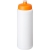 Baseline® Plus grip 750 ml Sportflasche mit Sportdeckel wit/ oranje