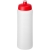 Baseline® Plus grip 750 ml Sportflasche mit Sportdeckel transparant/ rood