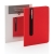 Basic Hardcover PU A5 Notizbuch mit Stylus-Stift rood