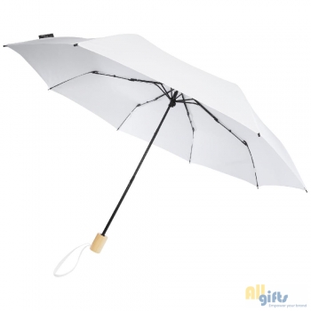 Bild des Werbegeschenks:Birgit 21'' faltbarer winddichter Regenschirm aus recyceltem PET