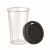 Borosilikat Trinkglas 350ml zwart