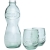 Brisa 3-teiliges Set aus recyceltem Glas transparant