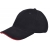 Brushed twill cap zwart/rood