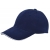 Brushed twill cap navy/wit