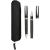 Carbon Duo Kugelschreiberset mit Hülle zwart