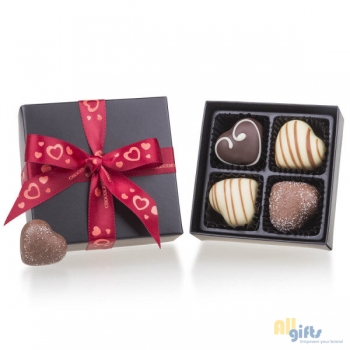 Bild des Werbegeschenks:ChocoHeart - Hart van chocolade - Pralines Hartvormige pralines