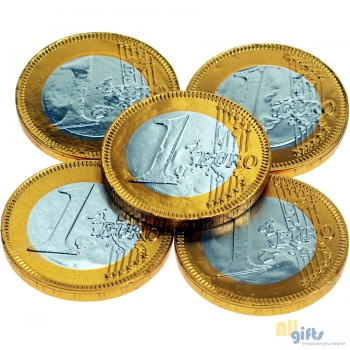 Bild des Werbegeschenks:Chocolade munt 1 Euro 3,8 cm