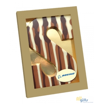 Bild des Werbegeschenks:Chocoladeletter marmer met een logo A t/m Z