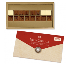 ChocoTelegram - Zalig Kerstmis - Chocolade Chocolade wensen bedrucken
