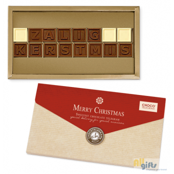 Bild des Werbegeschenks:ChocoTelegram - Zalig Kerstmis - Chocolade Chocolade wensen