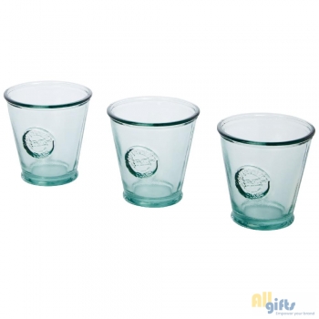 Bild des Werbegeschenks:Copa 250 ml 3-teiliges Set aus recyceltem Glas