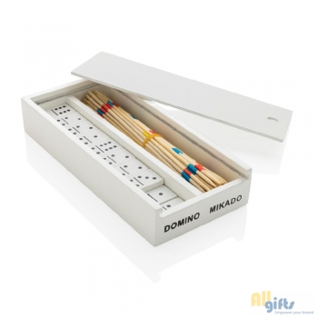 Bild des Werbegeschenks:Deluxe Mikado/Domino Set in Holzbox