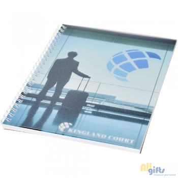 Bild des Werbegeschenks:Desk-Mate® A5 Notizbuch mit Kunststoff Cover und Spiralbindung