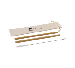 ECO Bamboe Straw Set Bambus-Strohhalme bedrucken