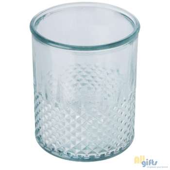 Bild des Werbegeschenks:Estrel Teelichthalter aus recyceltem Glas