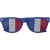 Fan Sonnenbrille aus Plexiglas Lexi blauw/wit/rood