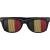Fan Sonnenbrille aus Plexiglas Lexi zwart/geel/rood