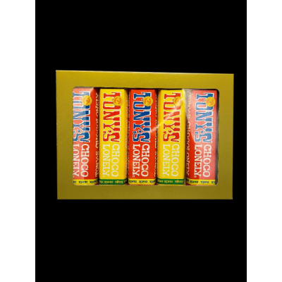 Bild des Werbegeschenks:Geschenkdoos met 5 kleine Tony Chocolonely repen