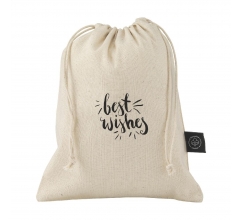 Gift Pouch Naturel GRS Recycled Cotton (150 g/m²) S bedrucken