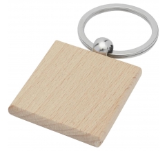 Gioia quadratischer Schlüsselanhänger aus Buchenholz bedrucken