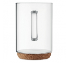 Glasbecher mit Kork 400ml bedrucken