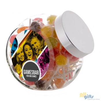Bild des Werbegeschenks:Großes Glas 2 Liter gefüllt mit Süßigkeiten