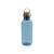 GRS rPET Flasche with Bambusdeckel und Griff blauw