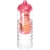 H2O Active® Treble 750 ml Flasche mit Kuppeldeckel und Infusor Transparant/ Roze