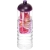 H2O Active® Treble 750 ml Flasche mit Kuppeldeckel und Infusor Transparant/ Paars