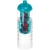 H2O Active® Treble 750 ml Flasche mit Kuppeldeckel und Infusor Transparant/ Aqua blauw