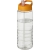 H2O Active® Treble 750 ml Sportflasche mit Ausgussdeckel transparant/ oranje