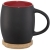 Hearth 400 ml Keramiktasse mit Holz Untersetzer zwart/rood