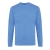 Iqoniq Denali ungefärbt. Rundhals-Sweater aus recycelter BW heather blue